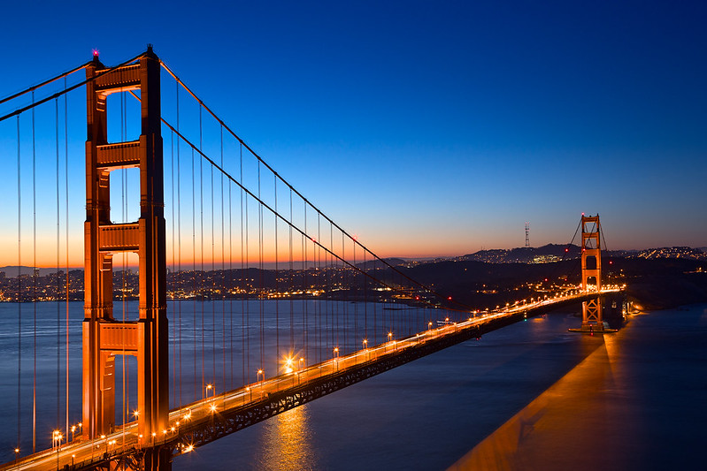 Golden Gate Bridge at dawn